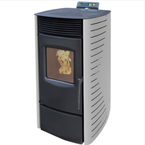 Estufa de pellets Nemaxx P9 acero blanco con mando a distancia - 11kW modo EC