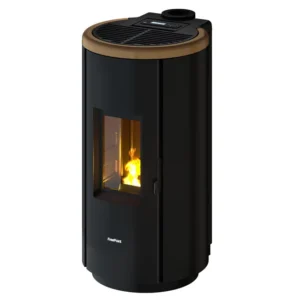 Estufa de pellet estanca FREEPOINT Chrome WiFi 7 kW dorado