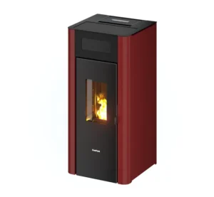 Estufa de pellet Amaranto burdeos de 9kW