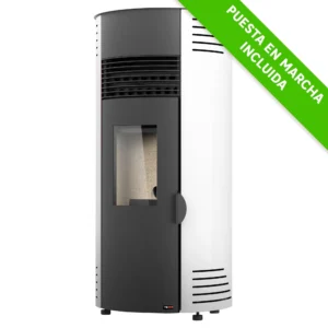 Estufa de pellet canalizable REDPOD Indie 9 kW blanca