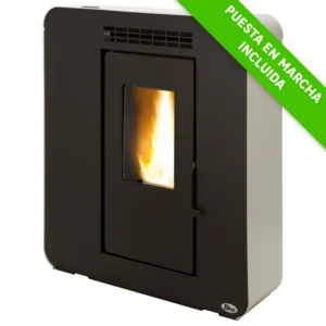 Estufa de pellet canalizable BIO+ 10kw negro
