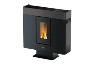 Estufa de pellets canalizable FREEPOINT Moon WiFi 10kW silver