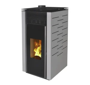 Estufa de pellet sin corriente eléctrica NEUS Nature 12 kw blanca