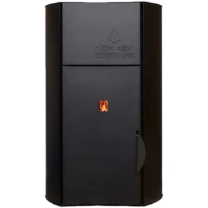 HIDRO ESTUFA DE PELLET DE 25 KW DE POTENCIA, AUTONOMÍA 10-20 HORAS, SUPERFICIE 200 M2 Y CONSUMO 2-4 Kg/h COLOR NEGRO SIN CRISTAL
