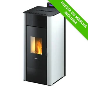 Hidroestufa de pellet estanca FREEPOINT Tesis 16.2 kW Blanco