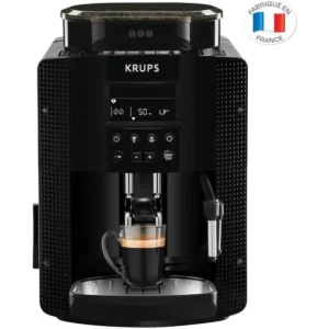 YY8135FD Cafetera Esencial, Molinillo De Granos, Cafetera Espresso, Boquilla De Vapor, Capuchino, Fabricado En Francia, Negro