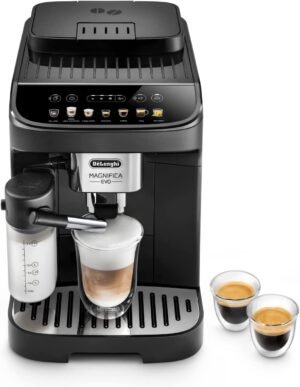 DeLonghi Magnifica Evo Máquina de café y capuchino con molinillo de frijoles, ECAM292.81.B, Negro