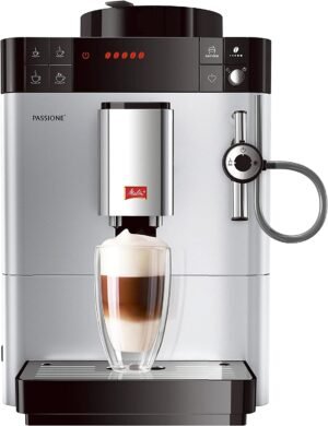 Cafetera Melitta Caffeo Passione, Plata, F53/0-101, y Bebidas Calientes Automáticas, Auto-Cappuccinatore