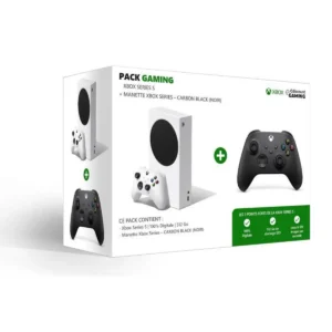 Consola Microsoft Xbox Series S - 512GB + controlador inalámbrico Xbox Series de segunda generación de nueva generación - Negro carbón (Negro)