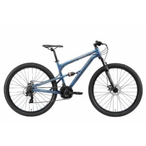 Bicicleta de montaña de aluminio de doble suspensión de 29″ – Cross Country Azul
