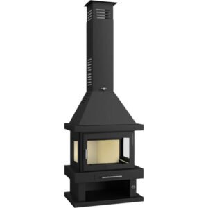 Chimenea de leña frontal a 3 caras C-203 13,8 kW