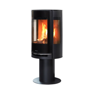 Estufa de leña ADURO 9,3 lux, 6 kW negra