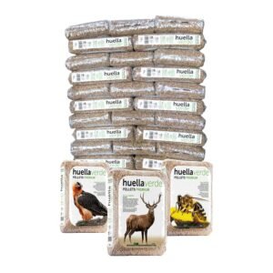Palet Pellets de Madera Natural HUELLA VERDE 77 sacos de 15 kg