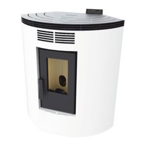 Estufa Pellets Aire Rinconera BP-100R 9,8 kW Blanco