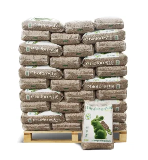 Palet de 70 sacos de pellets BIOFORESTAL